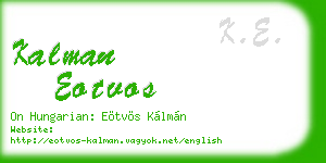 kalman eotvos business card