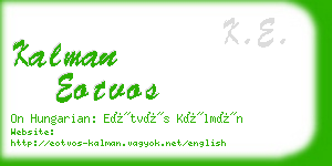 kalman eotvos business card